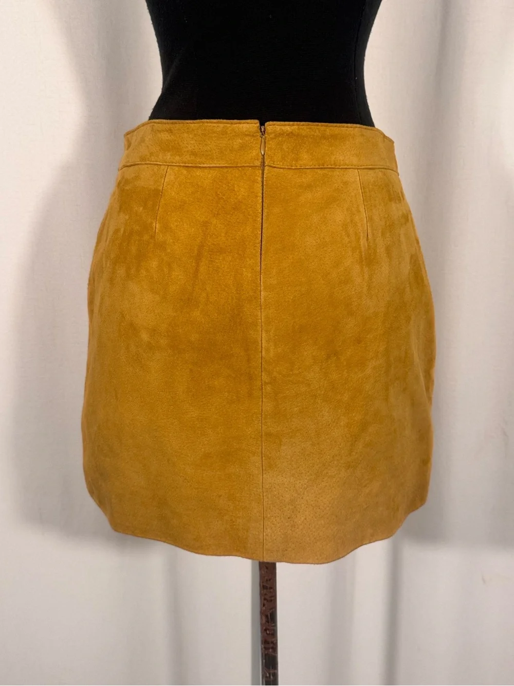 I Love H81 Camel Suede Leather Mini Skirt